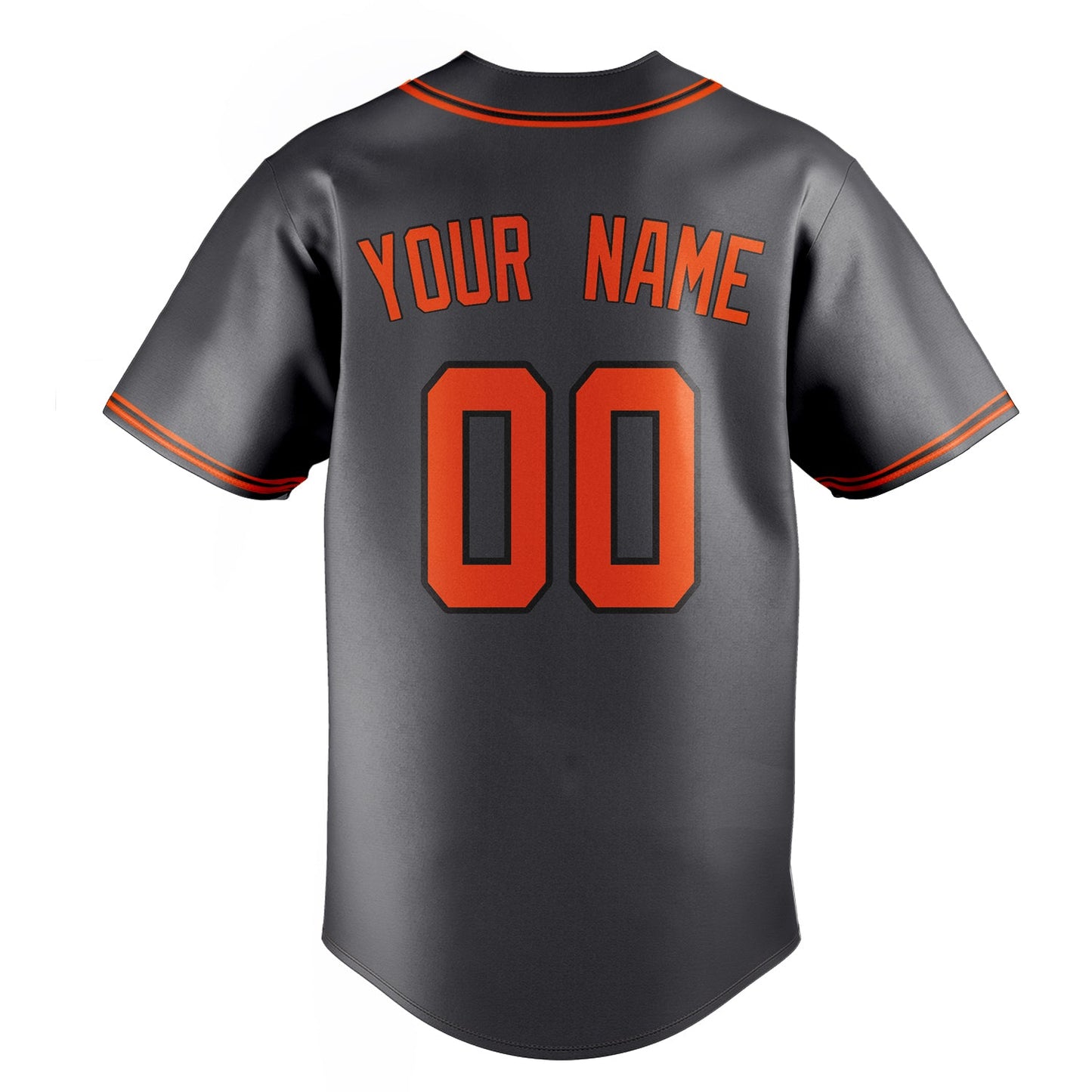Steel-Gray & Orange Heritage Baseball Jersey
