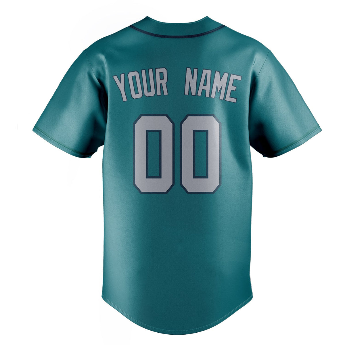 Teal & Gray Outfield Baseball Jersey