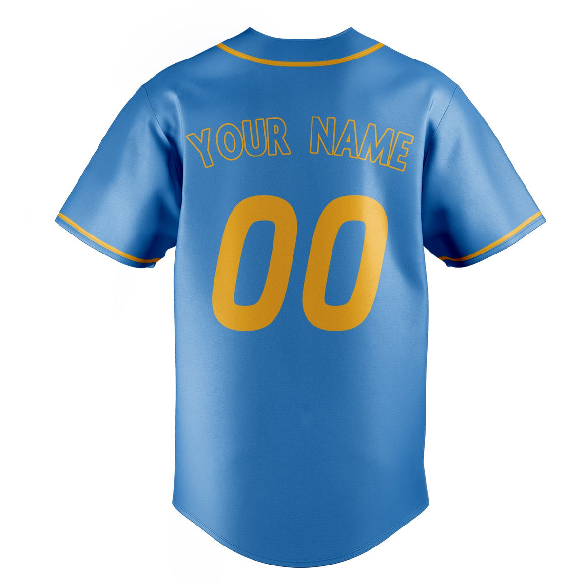 Powder-Blue & Gold Clubhouse Baseball Jersey