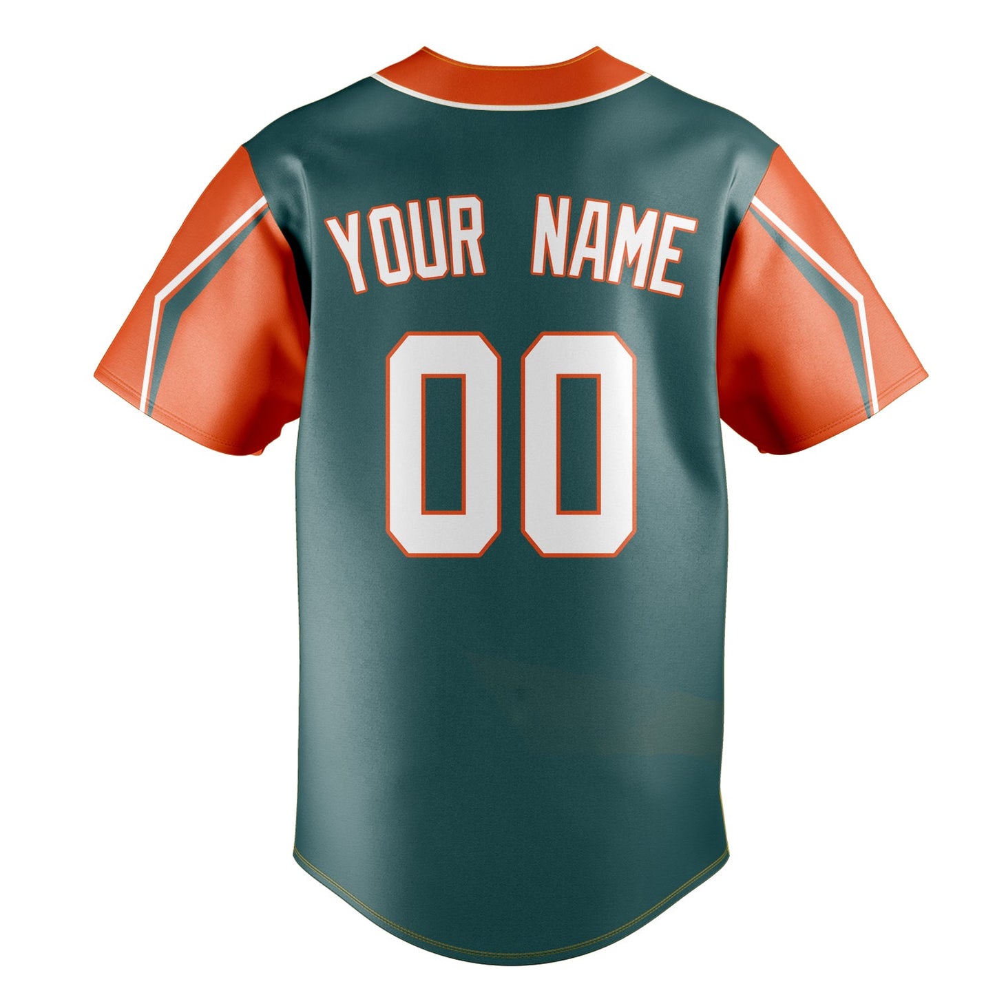 Midnight-Green & Orange Heritage Baseball Jersey