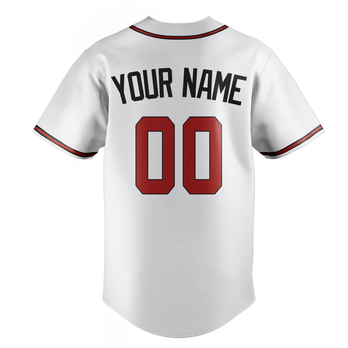 White & Red Clubhouse Baseball Jersey