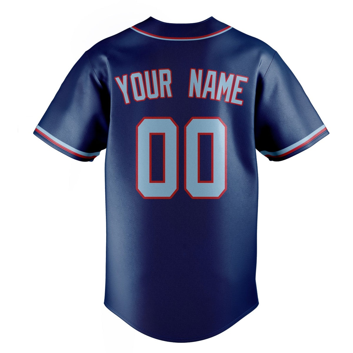 Royal & Light-Blue Pennant Baseball Jersey