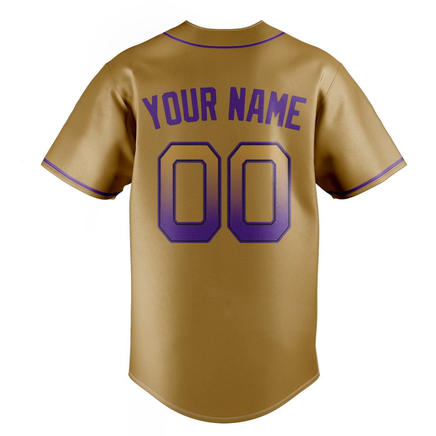 Old-Gold & Purple Ace Baseball Jersey