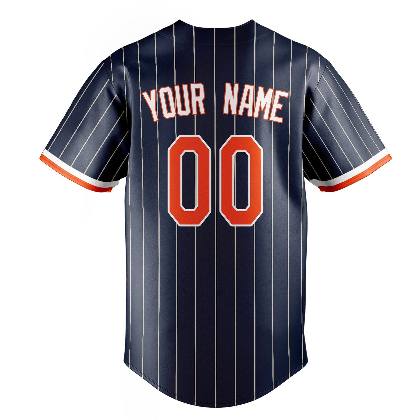 Navy & Orange Clubhouse Baseball Jersey