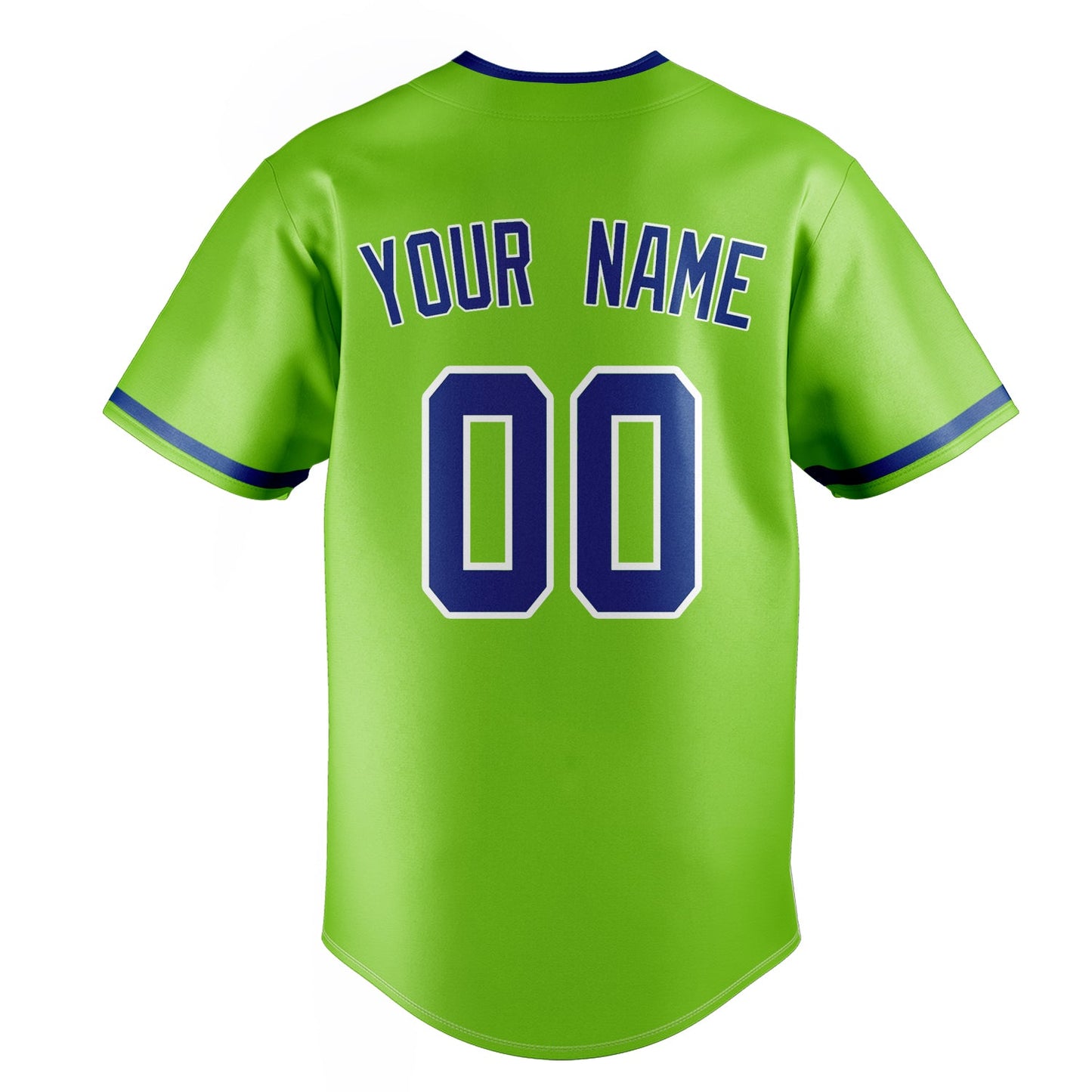 Neon-Green & Royal Homeplate Baseball Jersey
