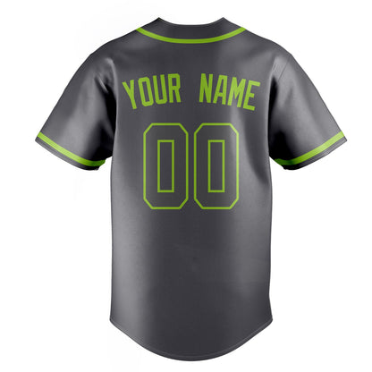 Steel-Gray & Neon-Green Ace Baseball Jersey