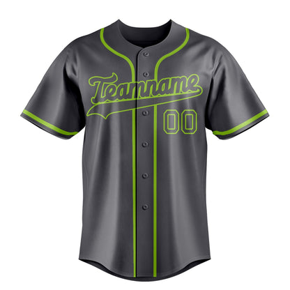 Steel-Gray & Neon-Green Ace Baseball Jersey