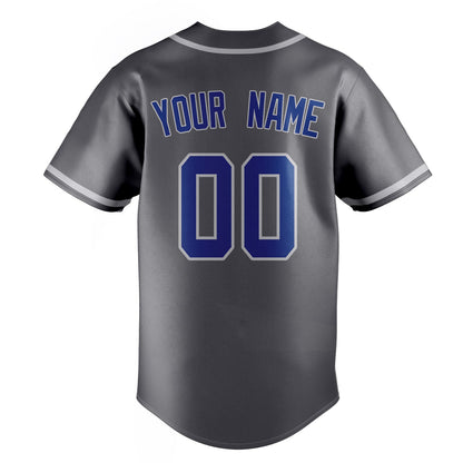 Steel-Gray & Royal Rookie Baseball Jersey