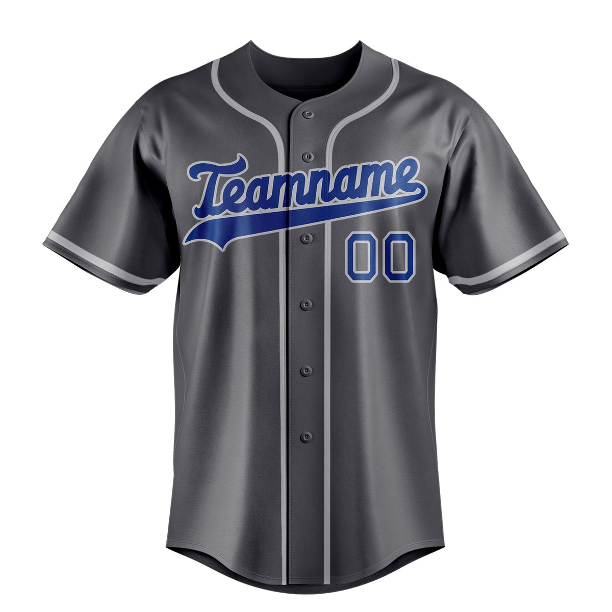 Steel-Gray & Royal Rookie Baseball Jersey
