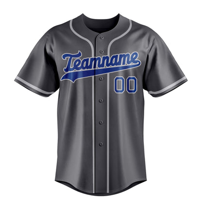 Steel-Gray & Royal Rookie Baseball Jersey