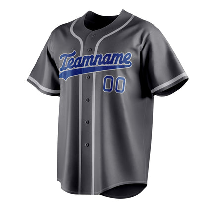 Steel-Gray & Royal Rookie Baseball Jersey
