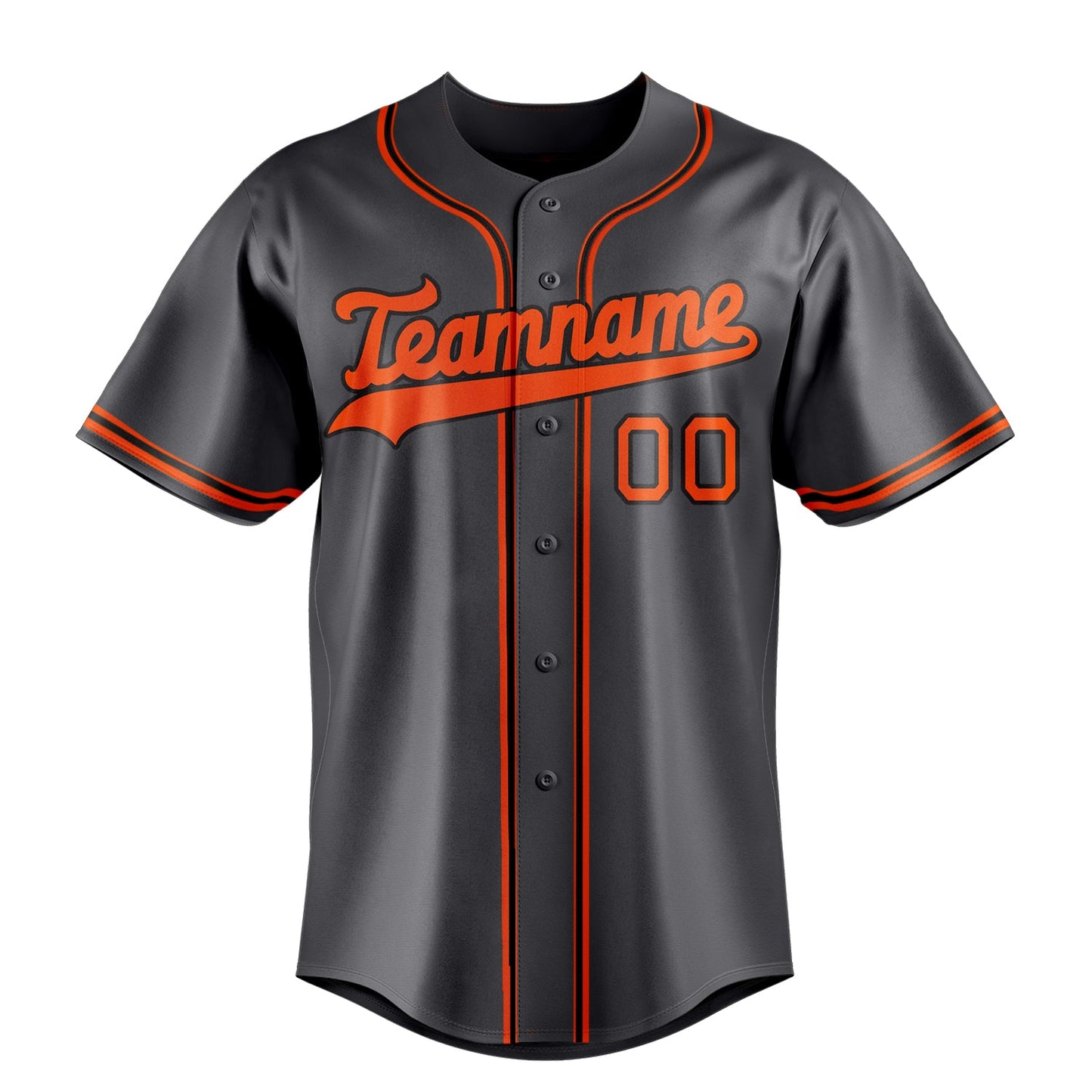 Steel-Gray & Orange Heritage Baseball Jersey