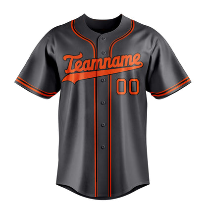 Steel-Gray & Orange Heritage Baseball Jersey