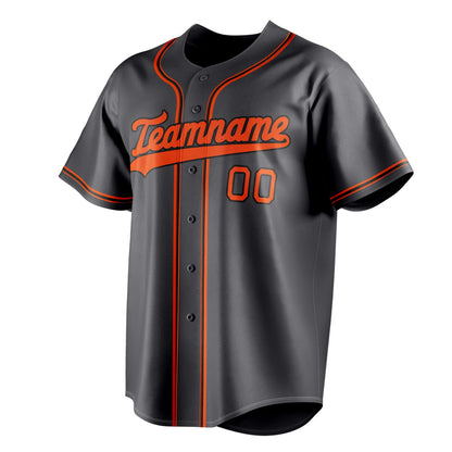 Steel-Gray & Orange Heritage Baseball Jersey