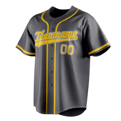 Steel-Gray & Gold Ballpark Baseball Jersey