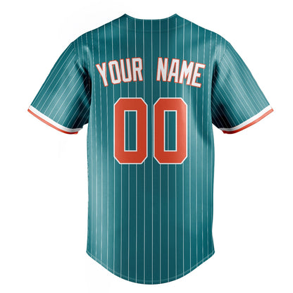 Teal & Orange Seventh Baseball Jersey