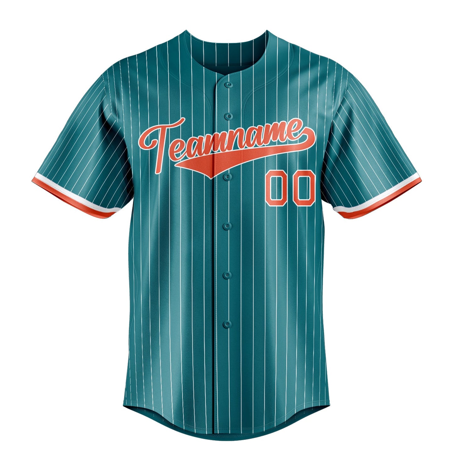 Teal & Orange Seventh Baseball Jersey