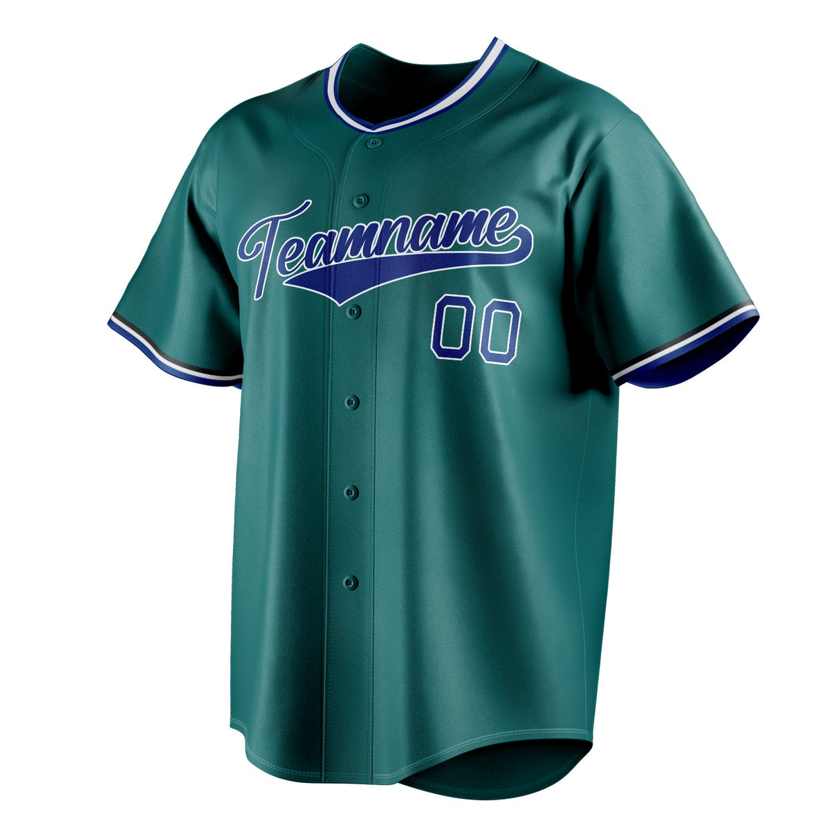 Teal & Royal Homeplate Baseball Jersey
