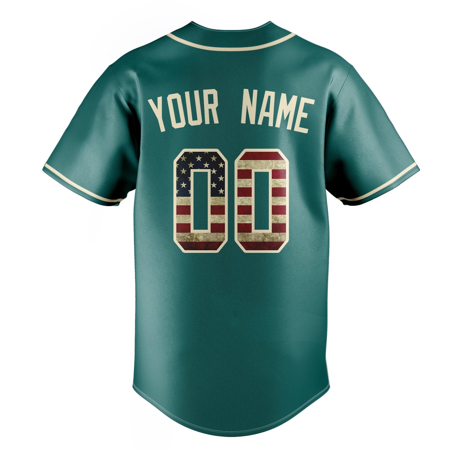 Teal & Cream Clubhouse Baseball Jersey