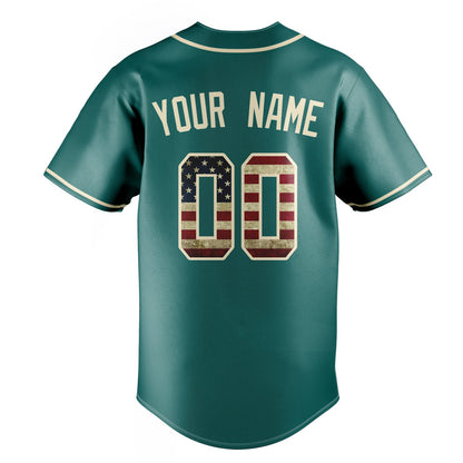 Teal & Cream Clubhouse Baseball Jersey
