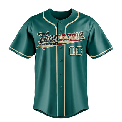Teal & Cream Clubhouse Baseball Jersey