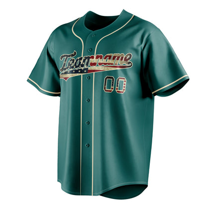 Teal & Cream Clubhouse Baseball Jersey