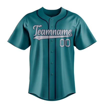 Teal & Gray Outfield Baseball Jersey