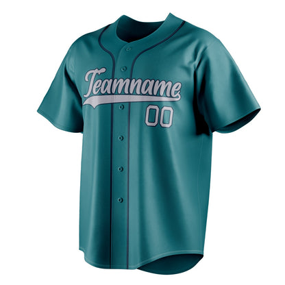 Teal & Gray Outfield Baseball Jersey