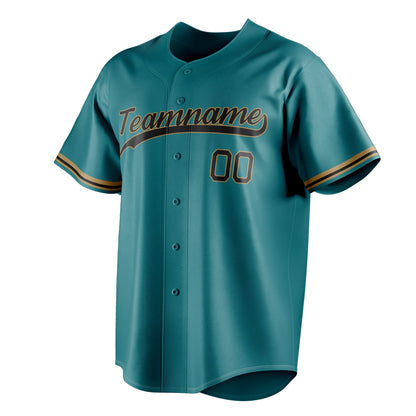 Teal & Navy Infield Baseball Jersey