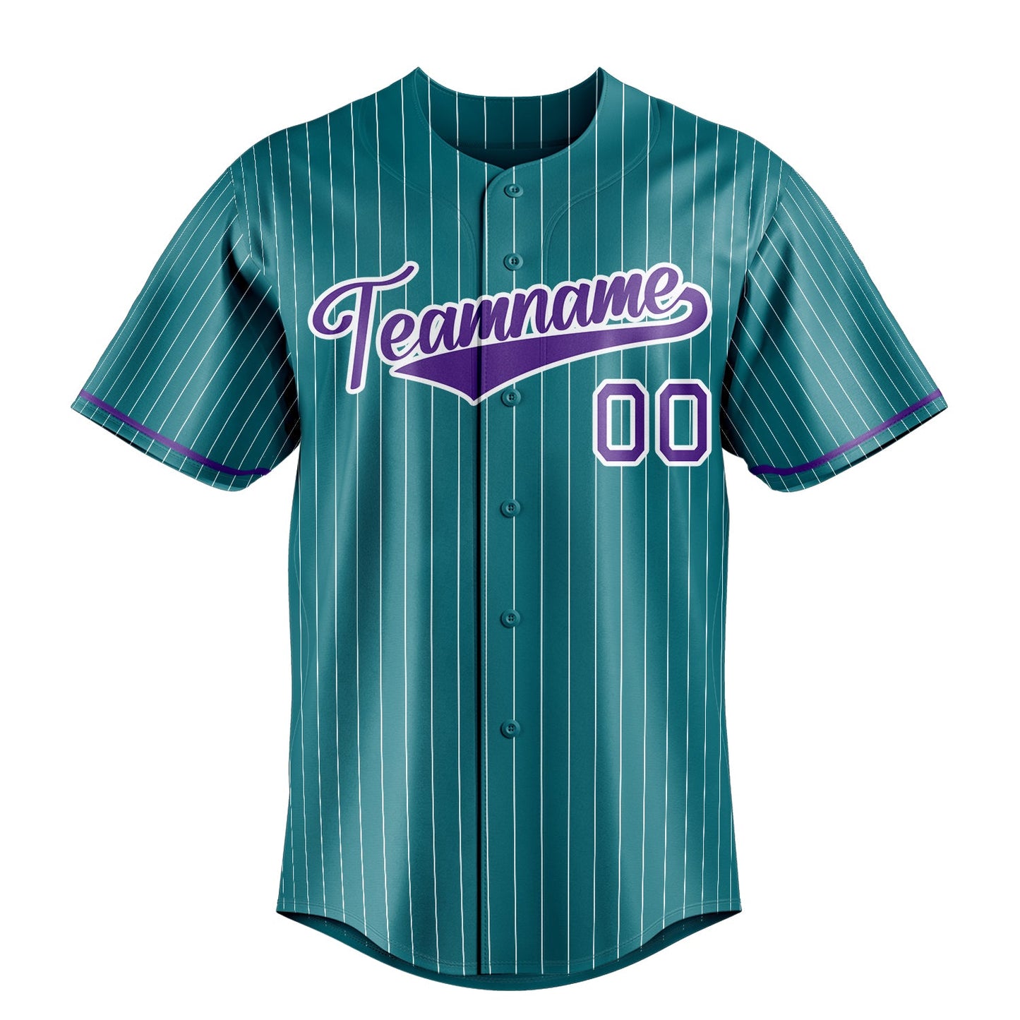 Teal & Purple Grandstand Baseball Jersey