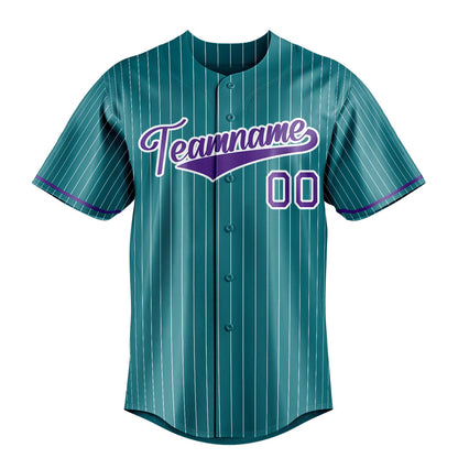 Teal & Purple Grandstand Baseball Jersey