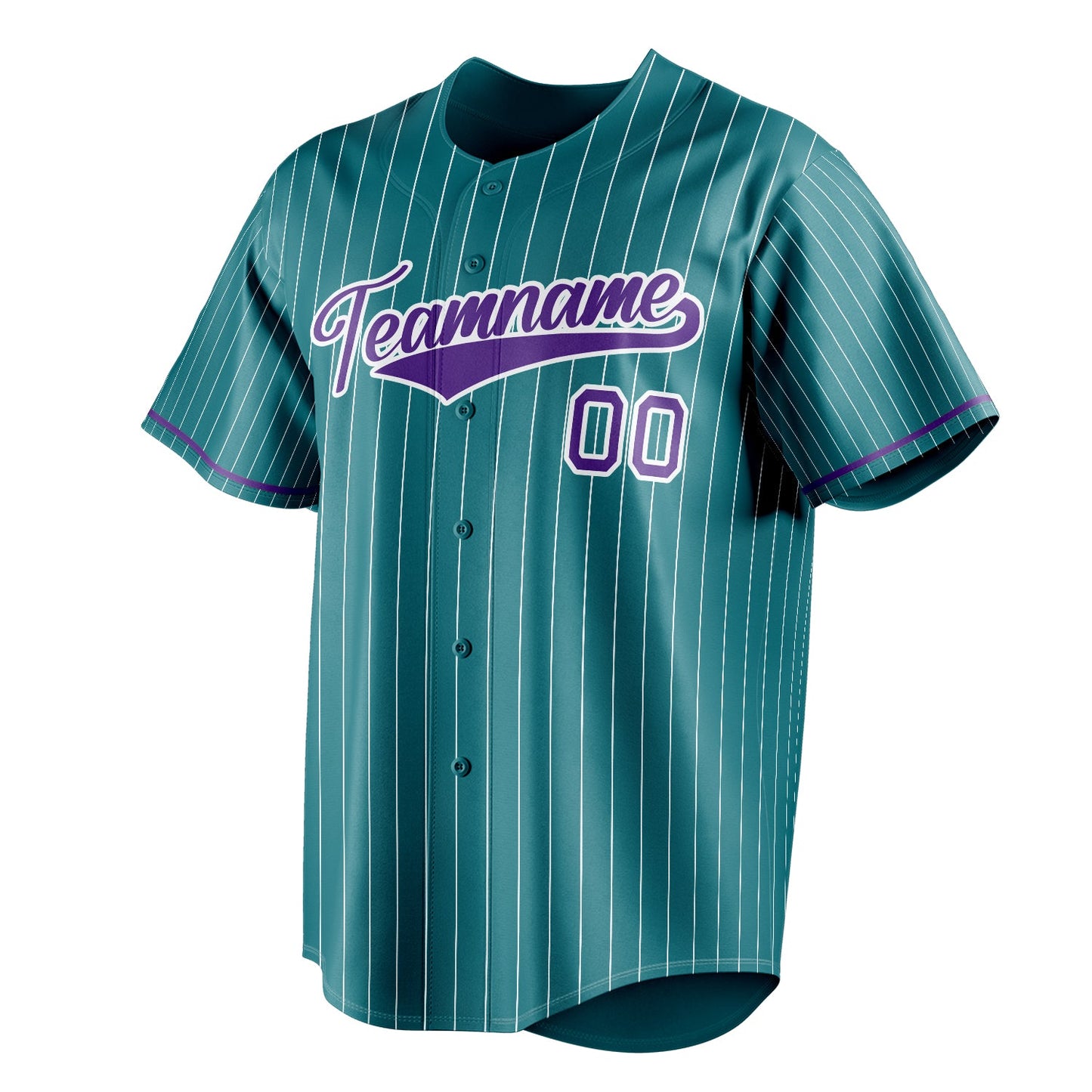 Teal & Purple Grandstand Baseball Jersey