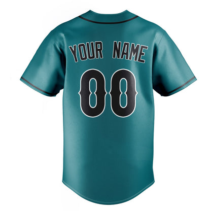 Teal & Black Pennant Baseball Jersey