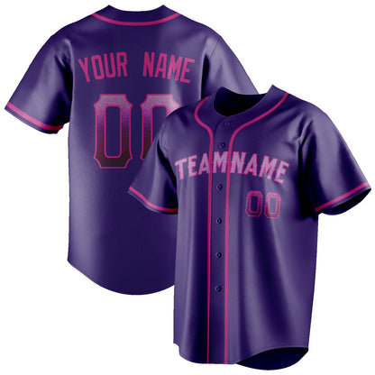 Personalized Purple & Pink Color Fan Baseball Jersey BB01240530JZ246