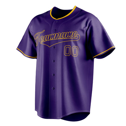 Purple & Gold Rally Baseball Jersey