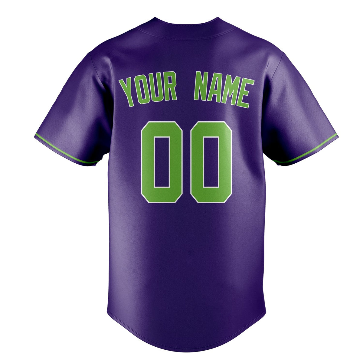 Purple & Neon-Green Field Baseball Jersey