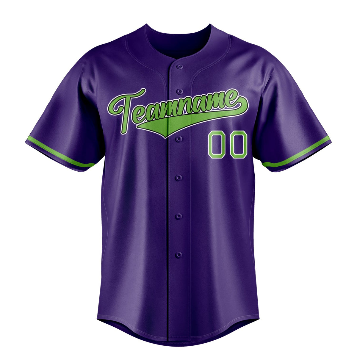 Purple & Neon-Green Field Baseball Jersey