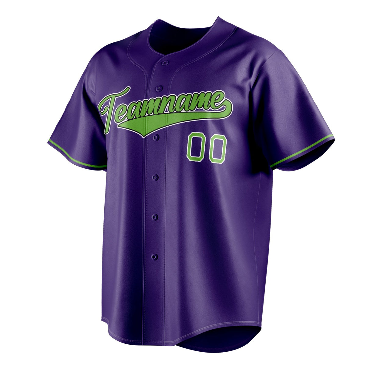 Purple & Neon-Green Field Baseball Jersey