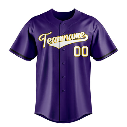 Purple & White Ace Baseball Jersey