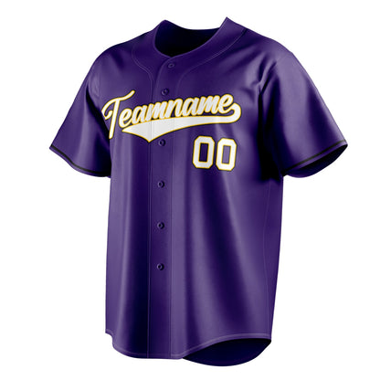 Purple & White Ace Baseball Jersey