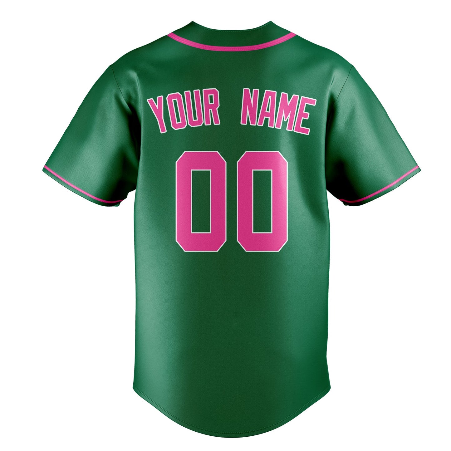 Kelly-Green & Pink Rookie Baseball Jersey