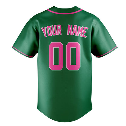 Kelly-Green & Pink Rookie Baseball Jersey