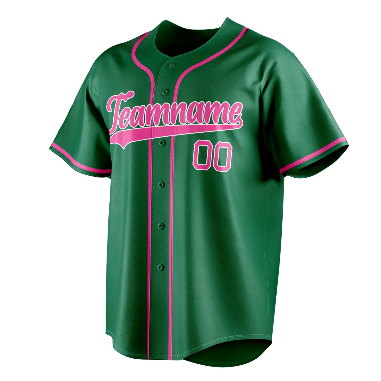 Kelly-Green & Pink Rookie Baseball Jersey