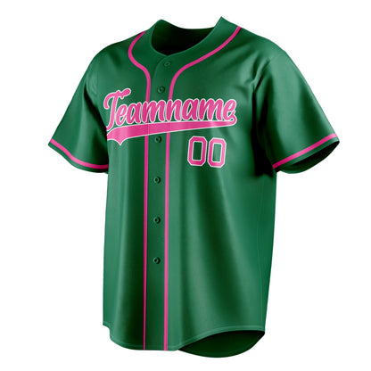 Kelly-Green & Pink Rookie Baseball Jersey