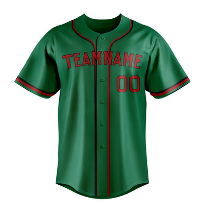 Kelly-Green & Red Heritage Baseball Jersey