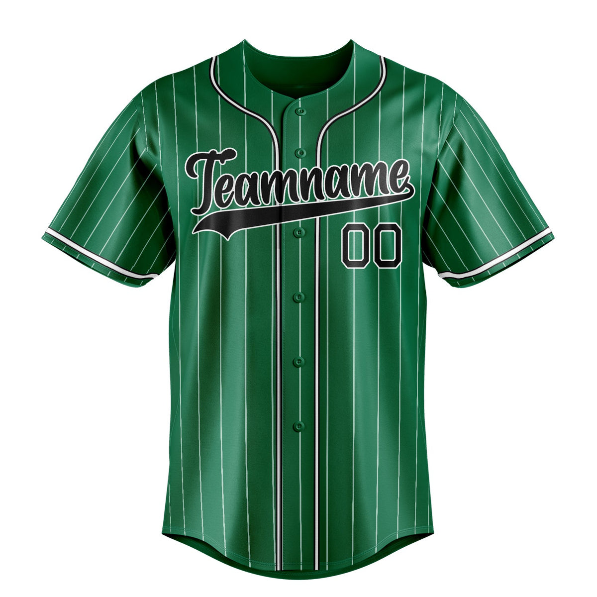 Kelly-Green & Black League Baseball Jersey