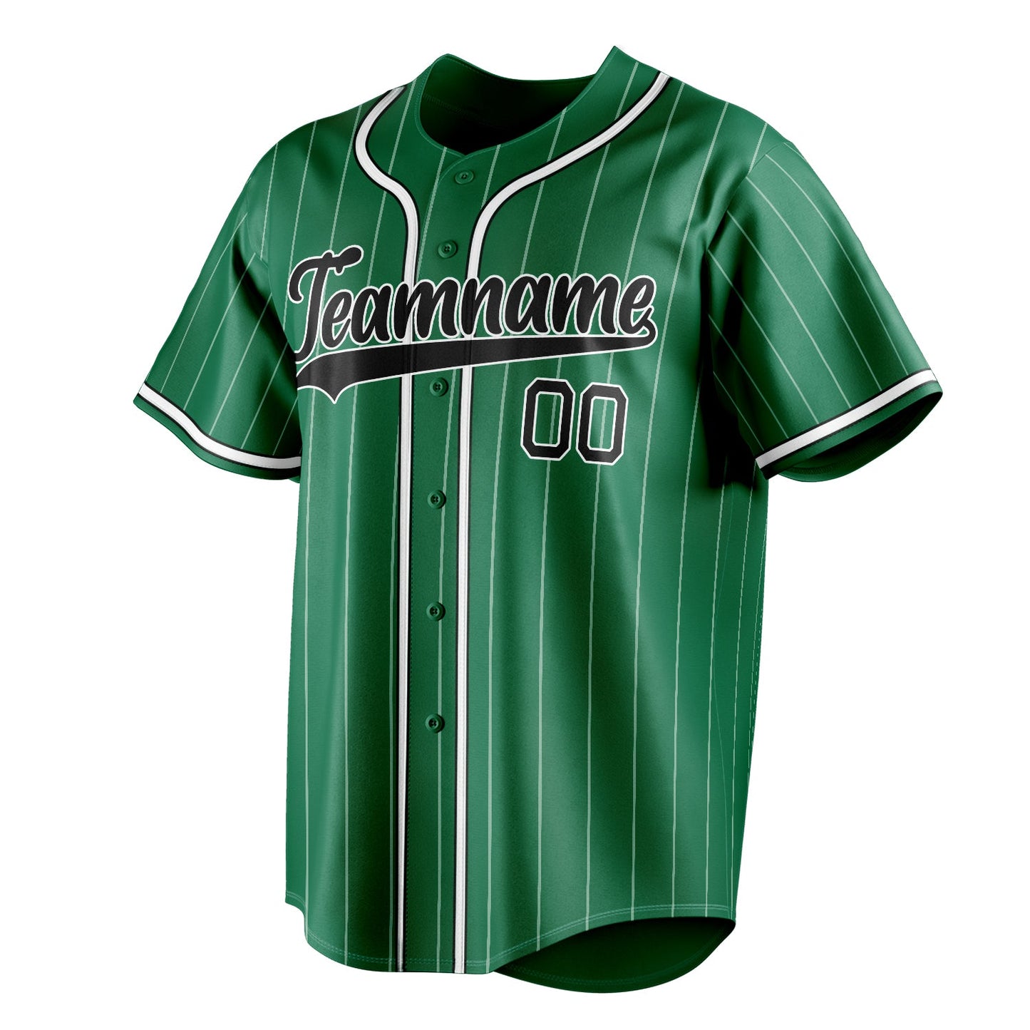 Kelly-Green & Black League Baseball Jersey