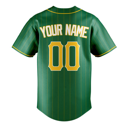 Kelly-Green & Gold Stadium Baseball Jersey