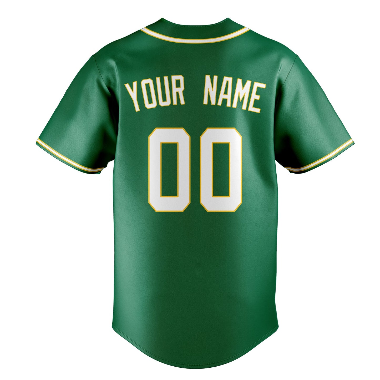 Kelly-Green & White Ballpark Baseball Jersey
