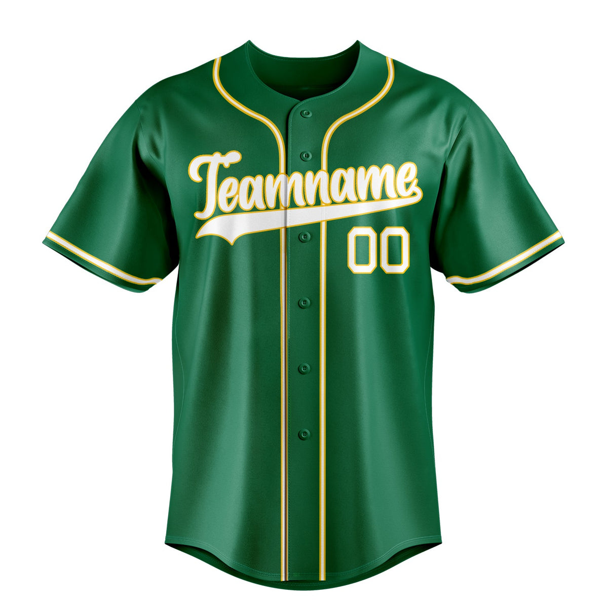 Kelly-Green & White Ballpark Baseball Jersey